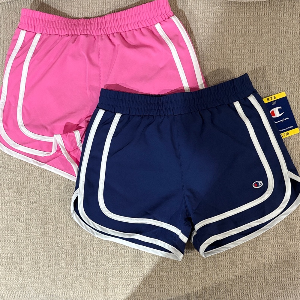 Champion Pink and Navy Sports Shorts Set